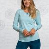 Langarm-Shirt Chakra-Flower - blue breeze