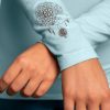 Langarm-Shirt Chakra-Flower - blue breeze – Bild 2