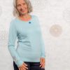 Langarm-Shirt Chakra-Flower - blue breeze – Bild 3