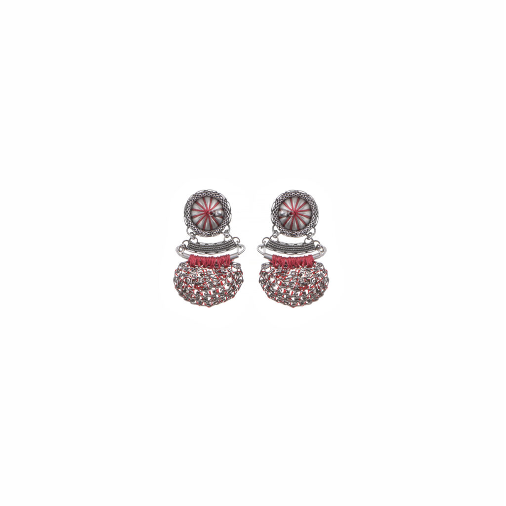Ohrschmuck Ayala Bar Silber Rot